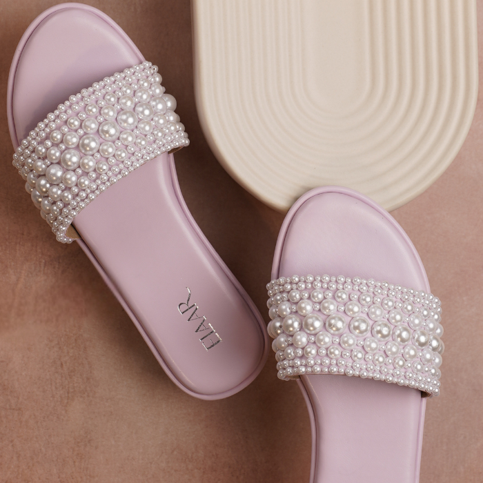 Pastel Pink & Pearl Flats