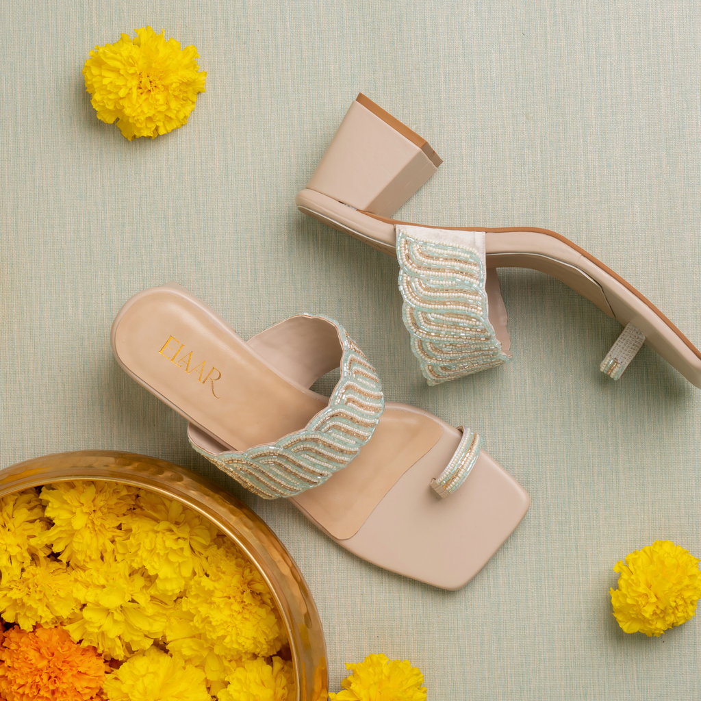 Pearl Wave Block Heels