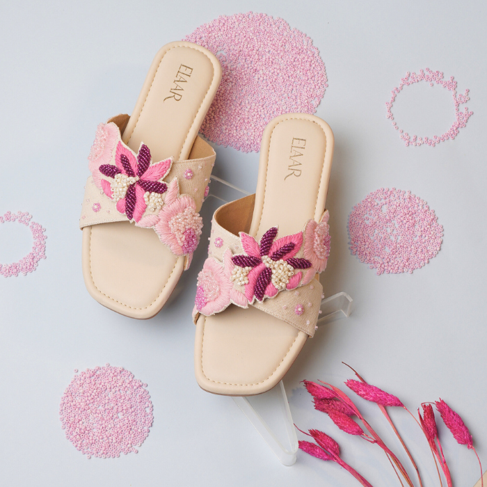 Mauve Petal Weave Flats