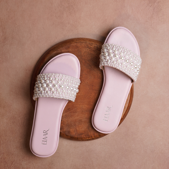 Pastel Pink & Pearl Flats