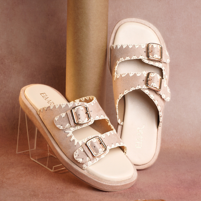 Suede Artisanal Slides