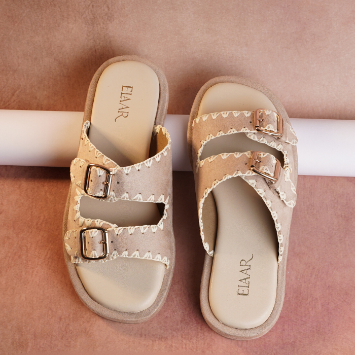 Suede Artisanal Slides