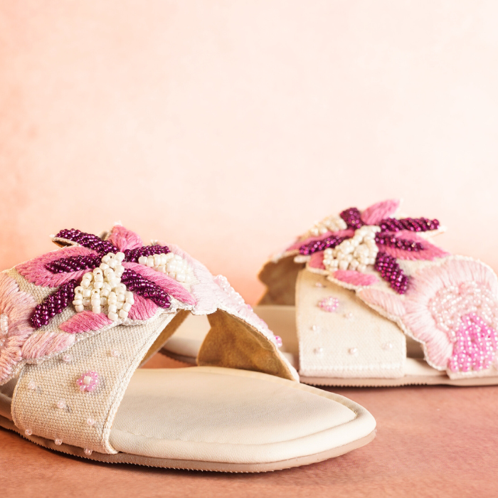 Mauve Petal Weave Flats