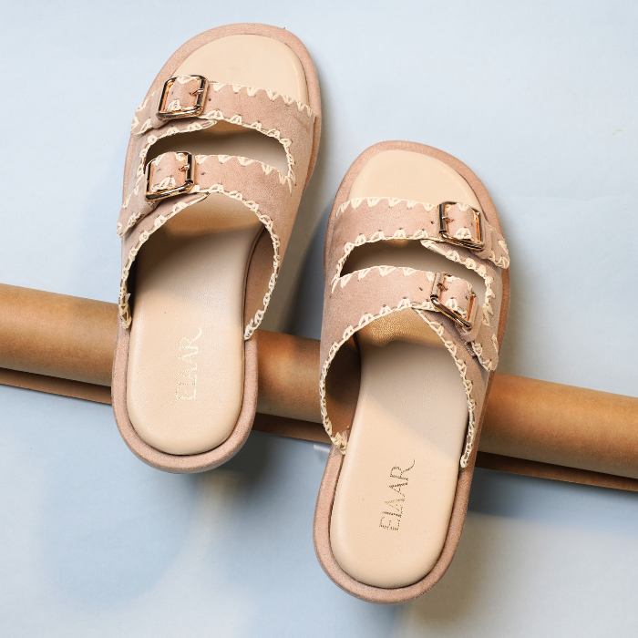 Suede Artisanal Slides
