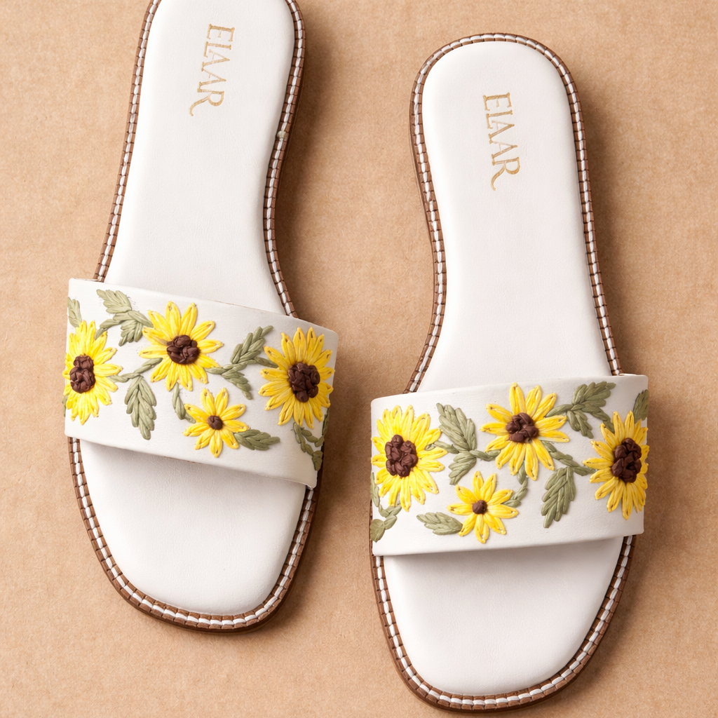 Off-White Sunflower Flats