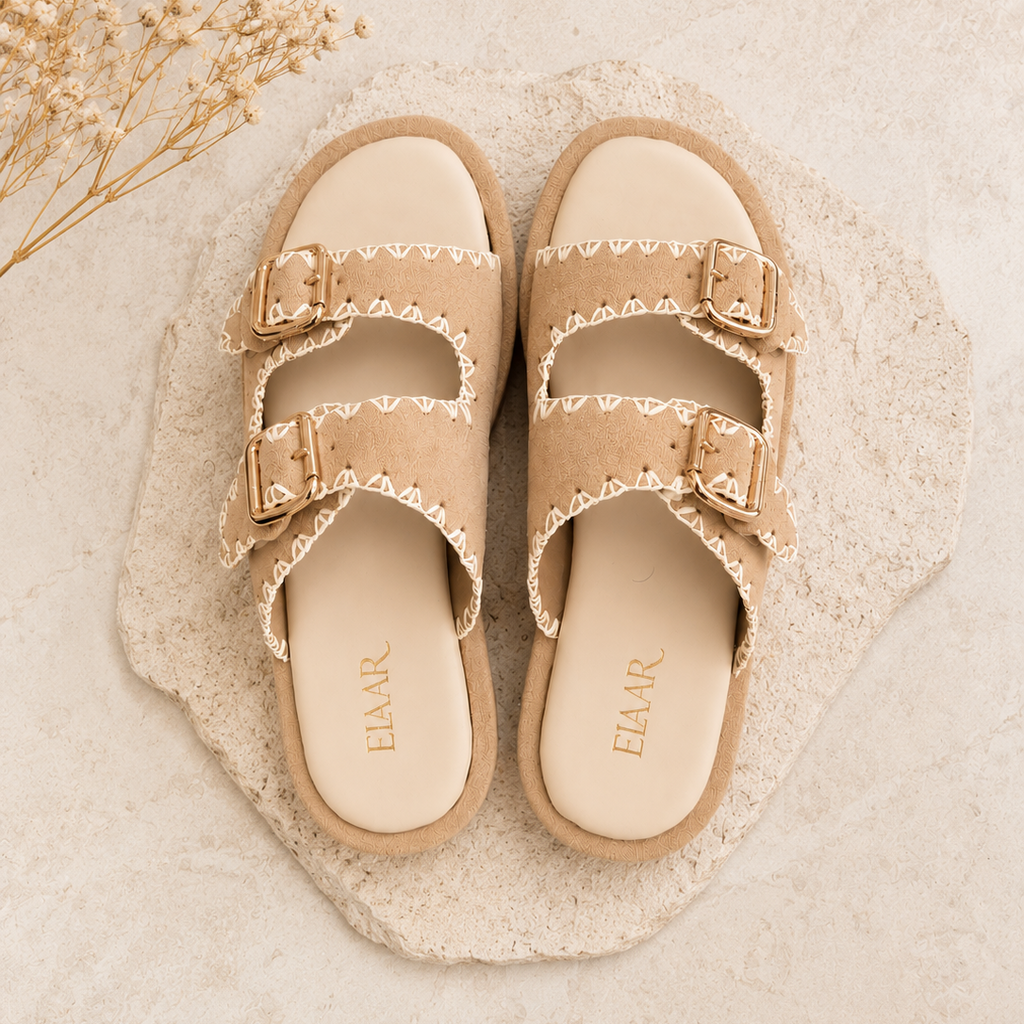 Suede Artisanal Slides