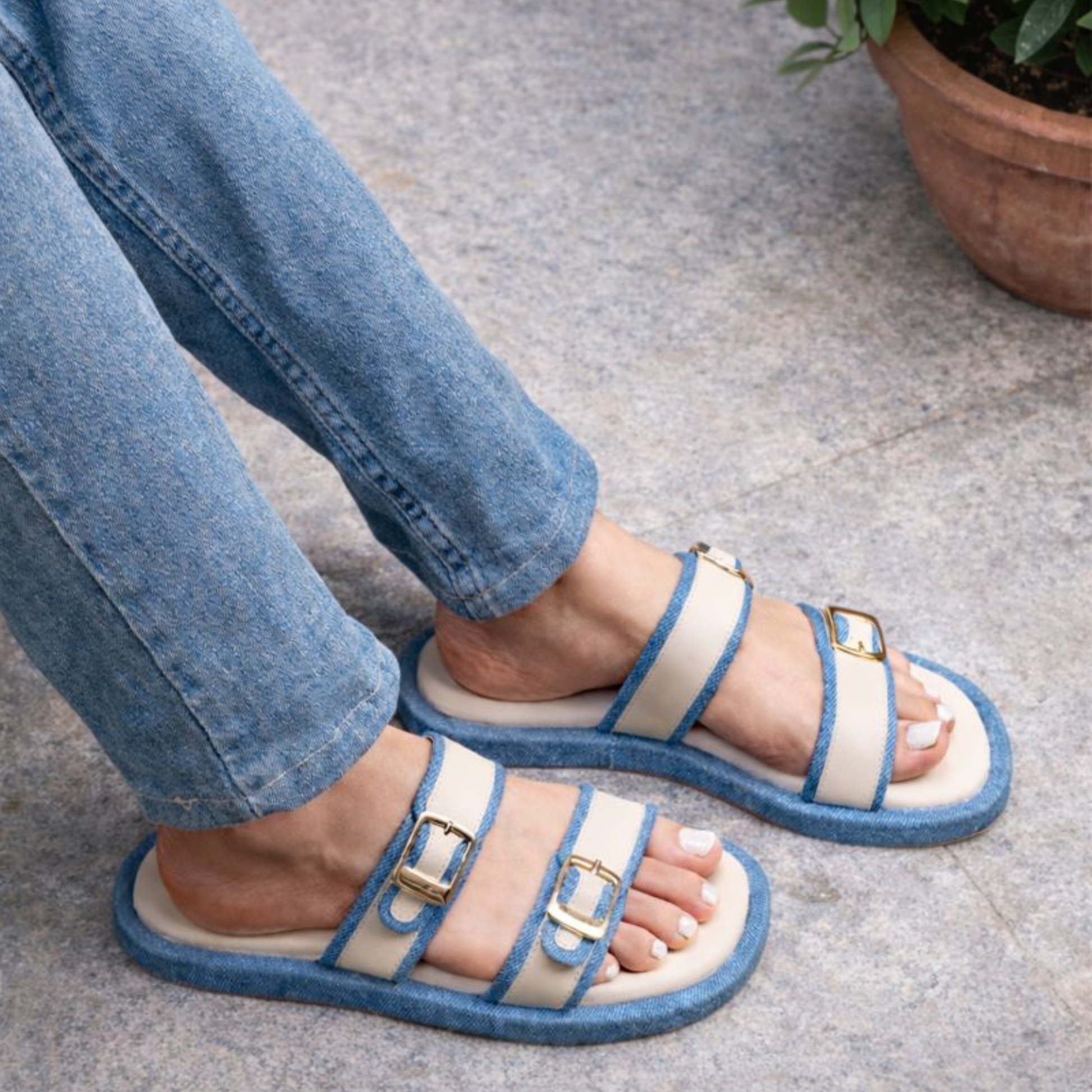 Dream Denim Flats