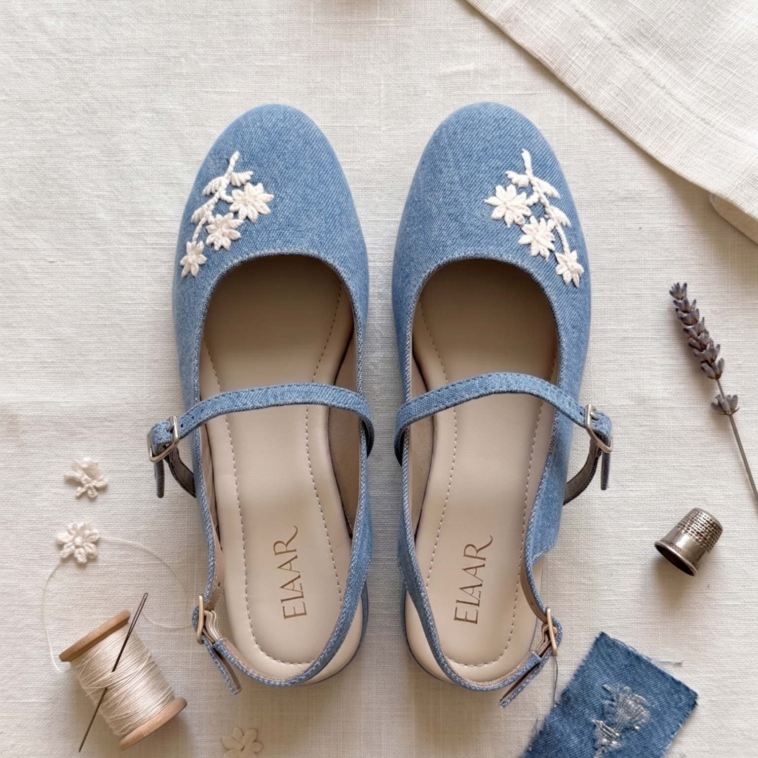 Denim Mary Jane Sandals