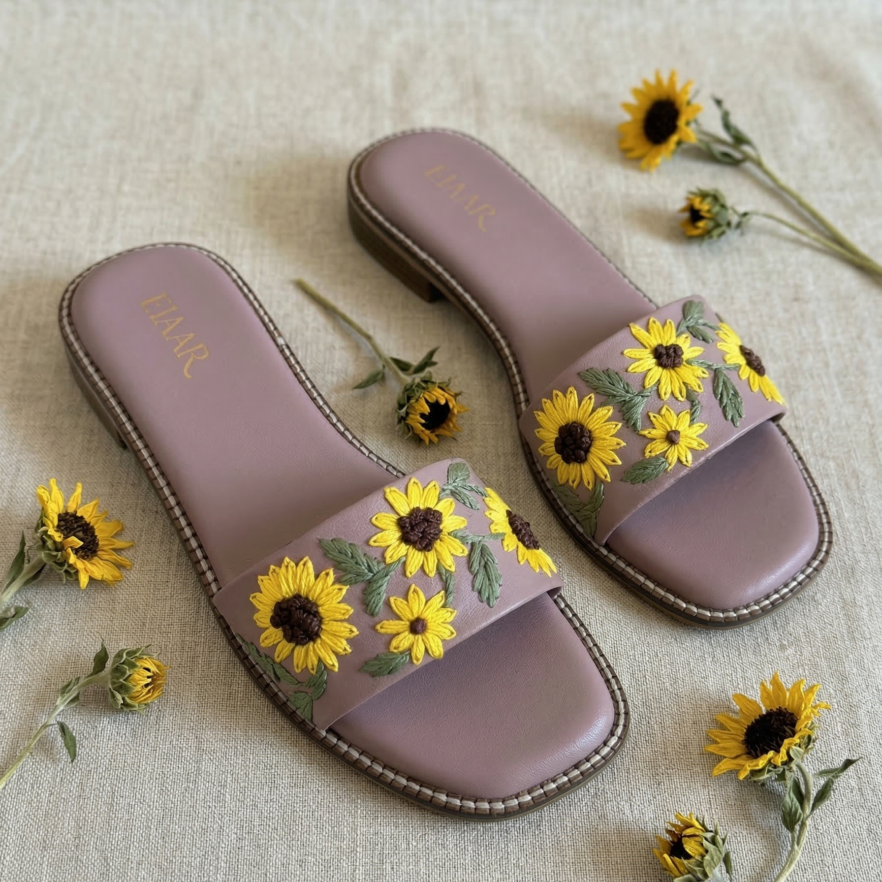 Old Rose Sunflower Flats