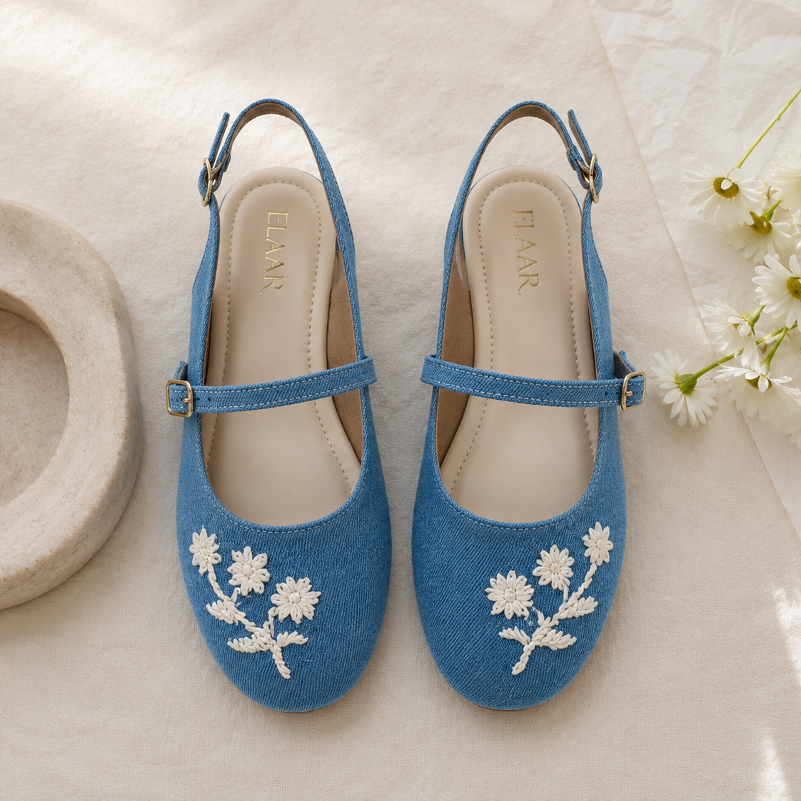 Denim Mary Jane Sandals