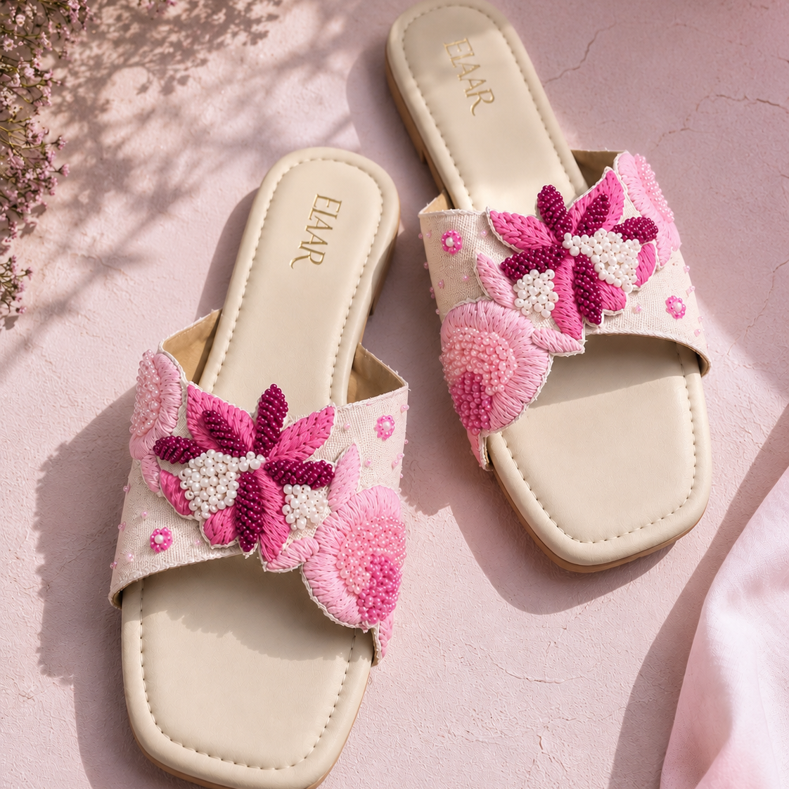 Mauve Petal Weave Flats
