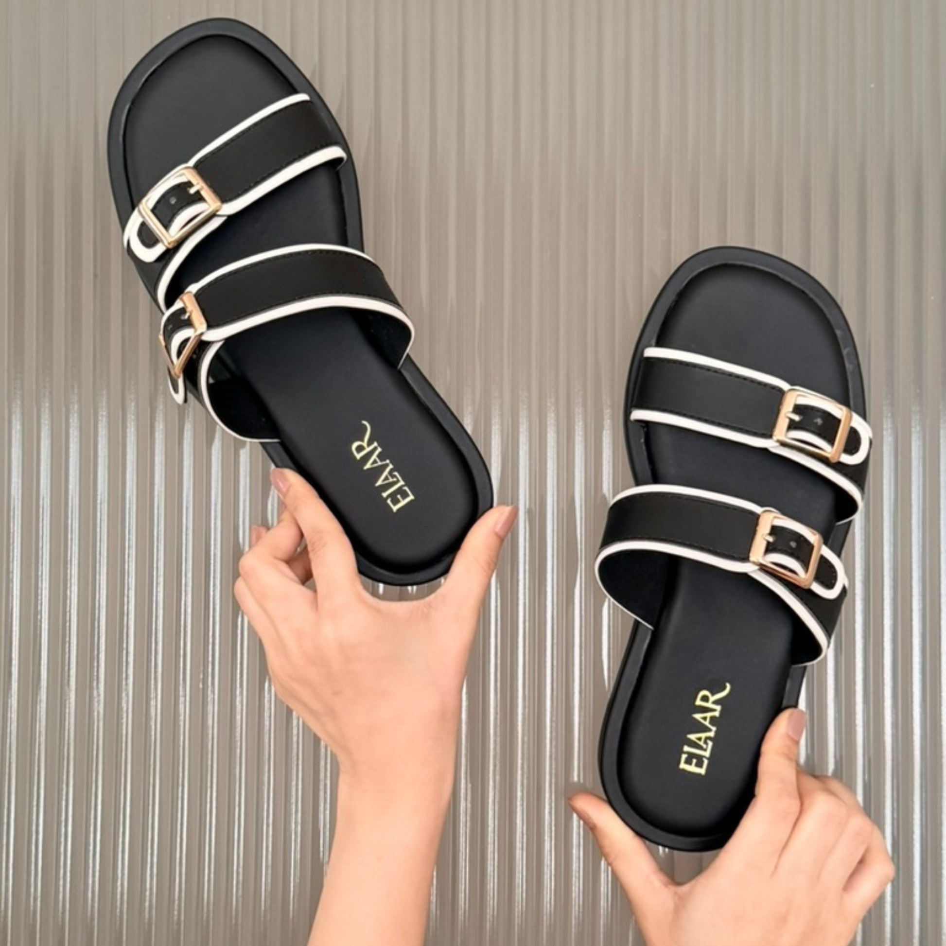 Monochrome Luxe Flats