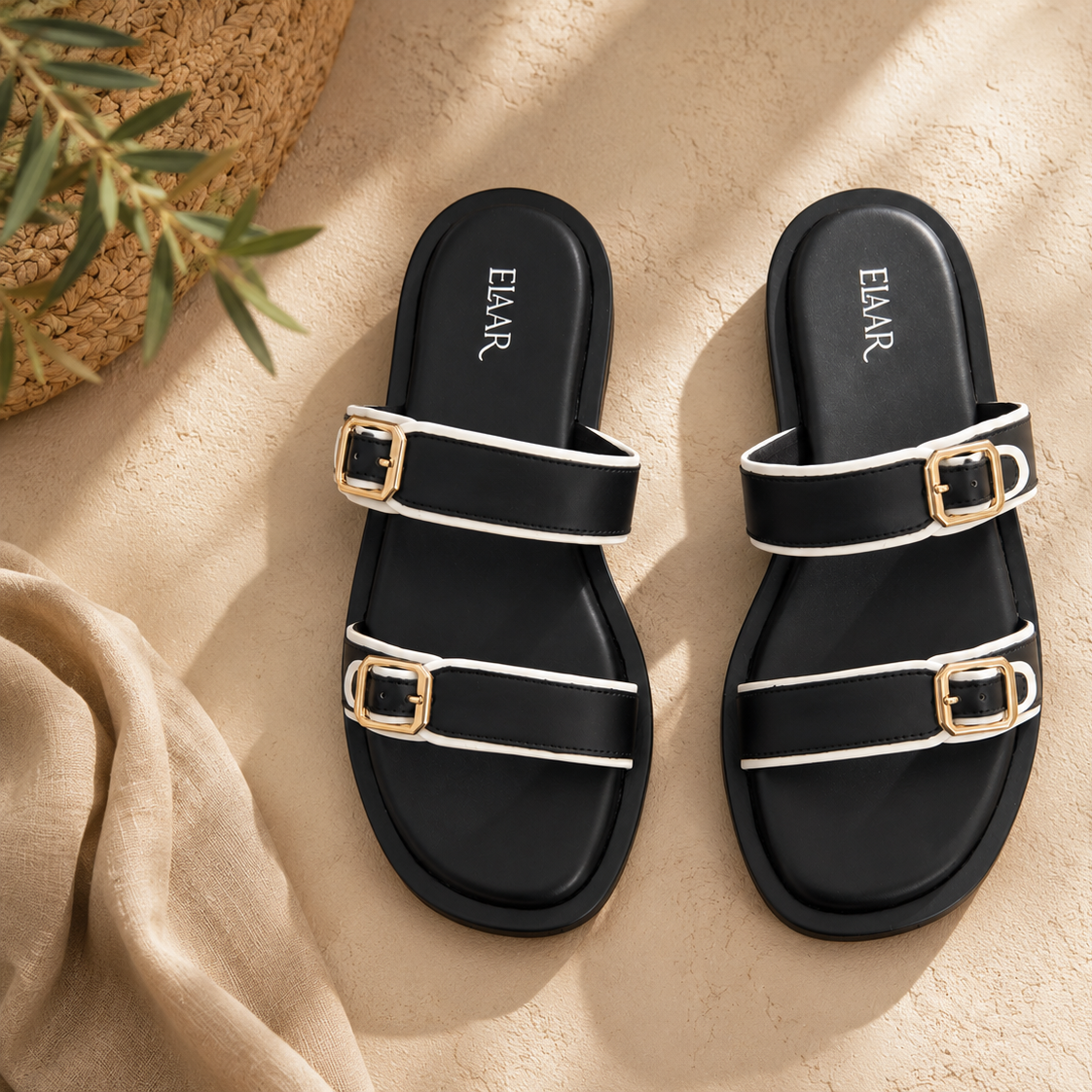 Monochrome Luxe Flats