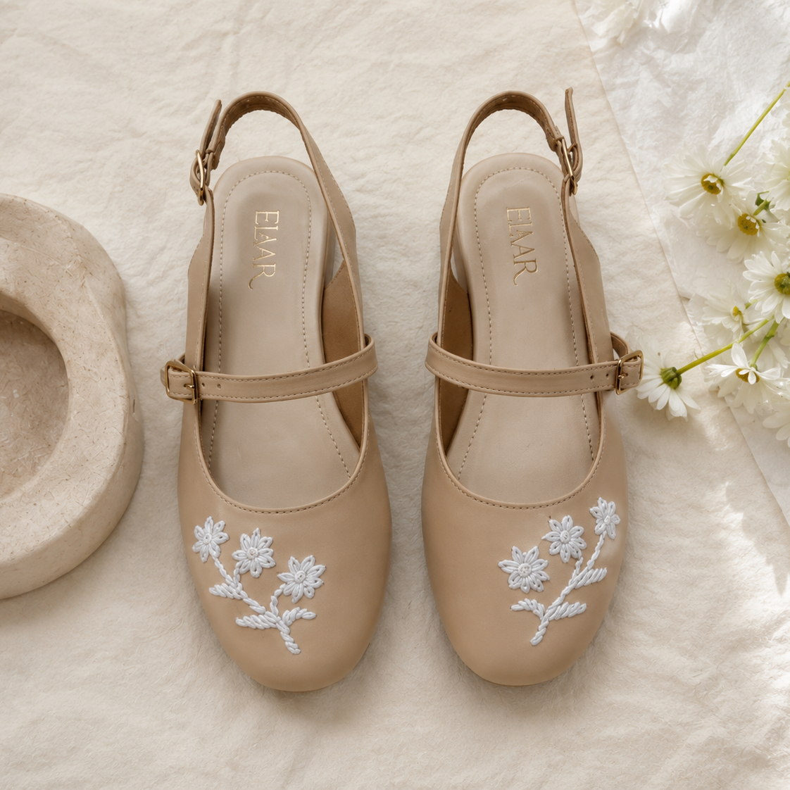 Nude Mary Jane Sandals