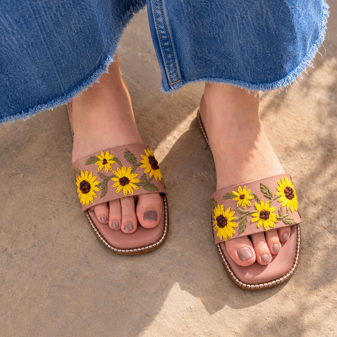 Old Rose Sunflower Flats