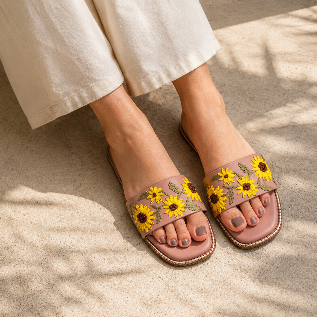 Old Rose Sunflower Flats