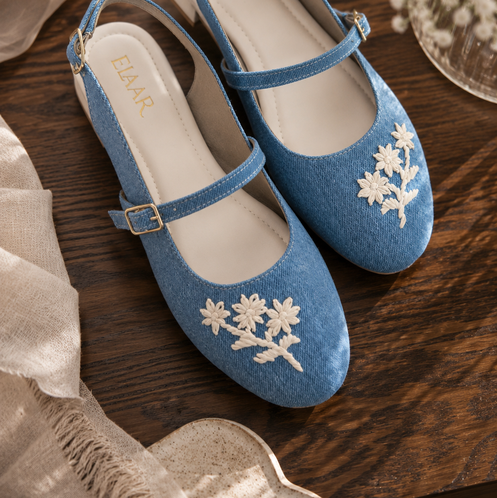 Denim Mary Jane Sandals