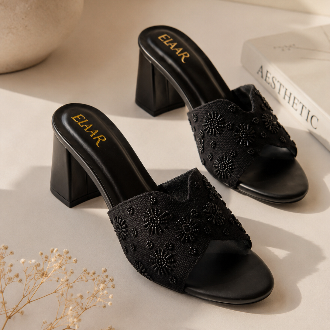 Sera Black Block Heels