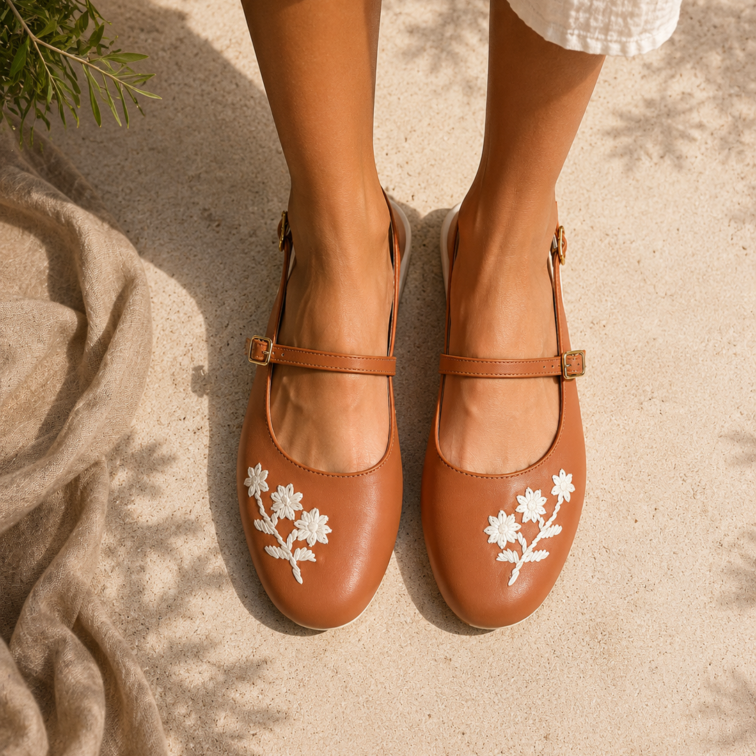 Tan Mary Jane Sandals