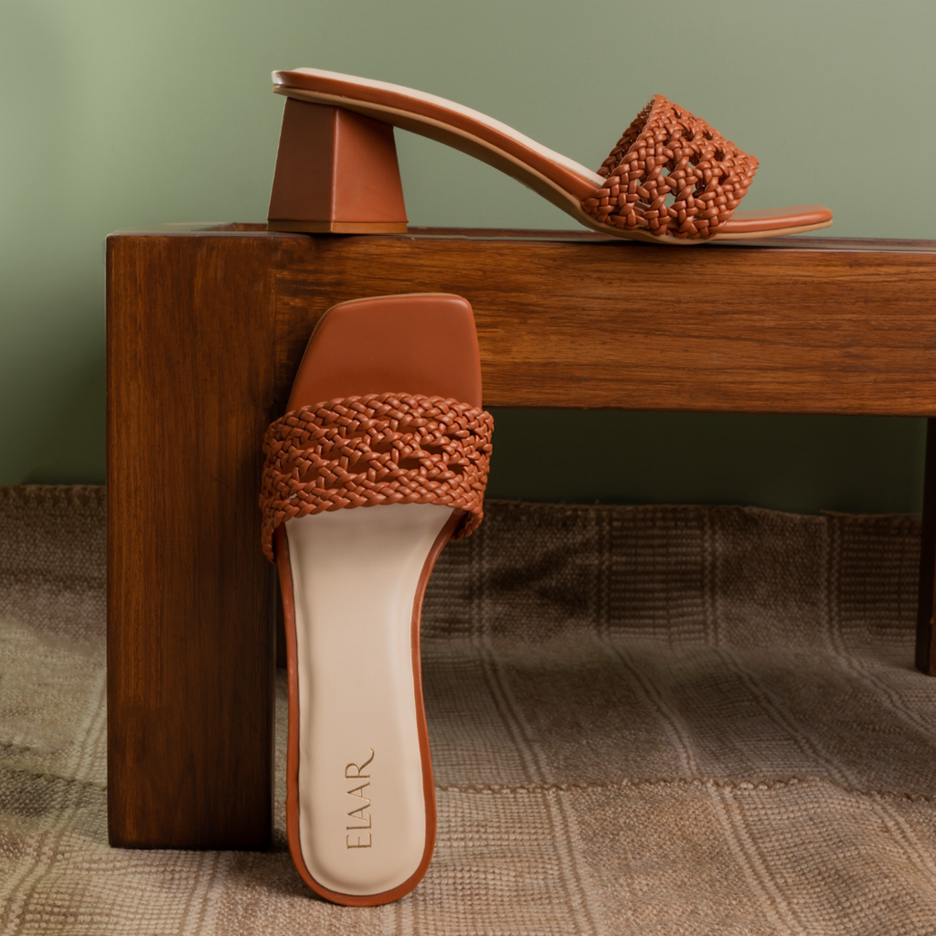 Woven in Soil Heels